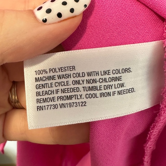 NWT A New Day Target Women’s Medium Hot Pink Sleeveless Dress Satin V Neck Midi - Picture 8 of 9